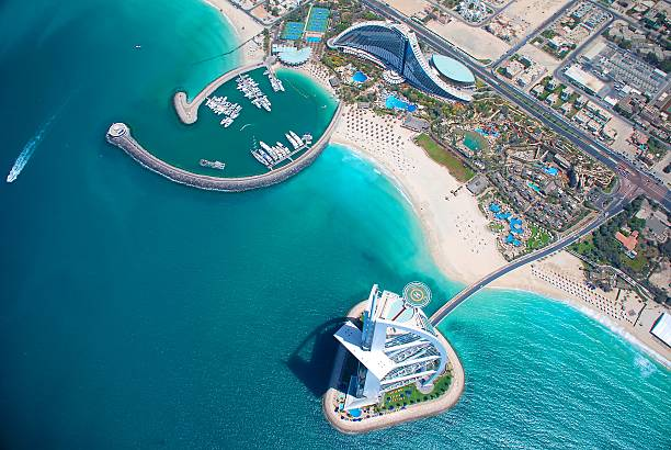 Aerial view of RAKEZ Free Zone in Ras Al Khaimah, showcasing its modern infrastructure and coastal facilities.